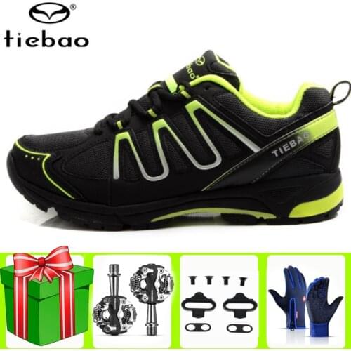 Tiebao Leisure Cycling Shoes Sneakers Men Women Mountain Bike SPD Pedals Self-locking Breathable Non-slip Bicicleta Carretera