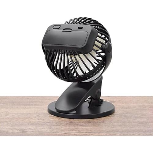 NEW Mini Mute Clip Fan Rechargeable Silent 4Blades Baby Stroller Fans Portable Air Cooling 3 Speeds Desk USB Fan with USB Output