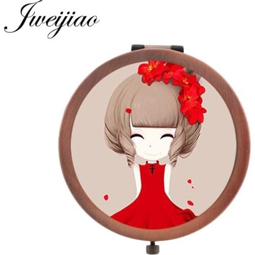 Youhaken Cartoon sweet young cute girls Hand Mirror 2019 new arrive pocket mirror for girls fairy Purse Mirror C093