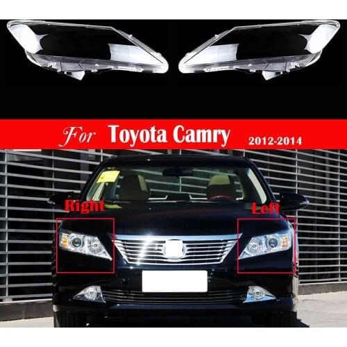 Car Headlight Lens Replacement Auto Shell Cover For Toyota Camry 2012 2013 2014 Headlamp Cover Glass Lamp Transparent Lampshade