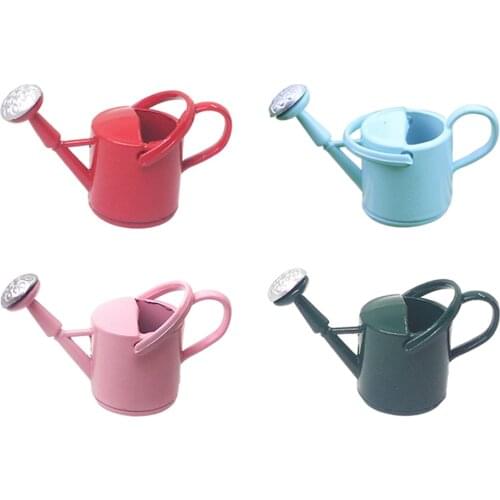 1/12 Metal Watering Can Garden Miniature Decor for Children Kids Doll Access