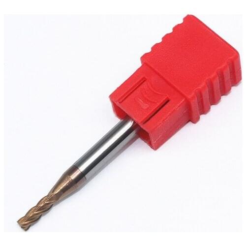 1PCS HRC60 2.5mm Solid Carbide Flat End mills D2.5X8LXD4X50L 4Flute Standard Length Slotted Face Mills