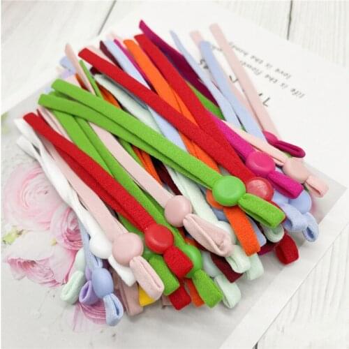 10/30/50pcs Adjustable Mask Sewing Elastic Band Cord with Buckle Stretchy Mask Earloop Lanyard Earmuff Rope DIY Making Supplies