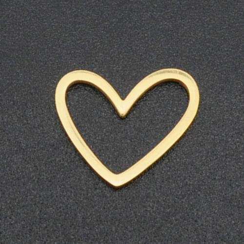 5pcs/lot 100% Stainless Steel Heart Geometric DIY Earring Charm Connector Wholesale Top Quality Findings Accpet OEM Order