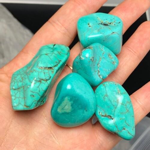 5Pcs Specimen of turquoise irregular protostone mineral