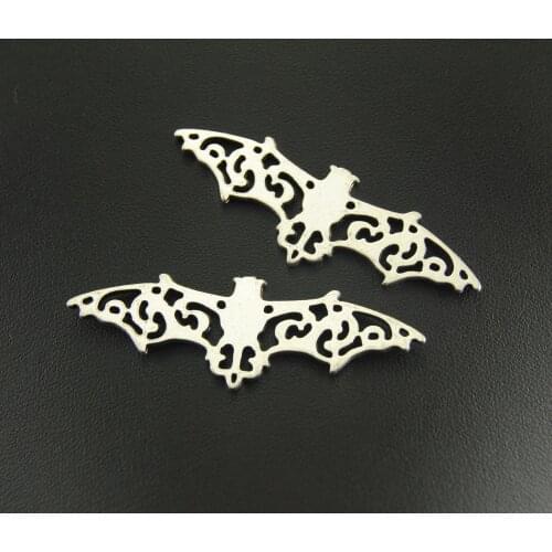8pcs Silver Color Bat Charm Jewelry Making DIY Handmade Craft A762