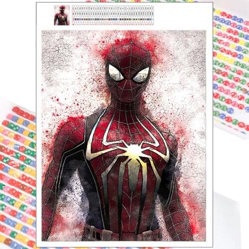 Diamond Painting Spiderman Marvel Superhero Cartoon 5D DIY Cross Stitch Embroidery Mosaic Square Round Handmade Home Decoration