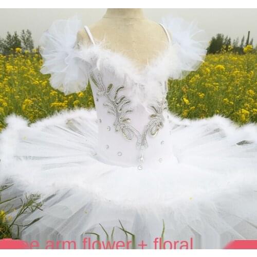 Adult Kids Classic Professional Ballet Tutu White Swan Lake Pancake Tutu Ballerina Party Dance Costumes Ballet Dress Girls Women