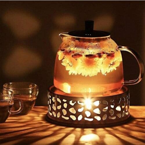 Base Coffee Tea Drink Warmer Durable Stainless Steel Tea Pot Warmer Tea Candle H D0AD