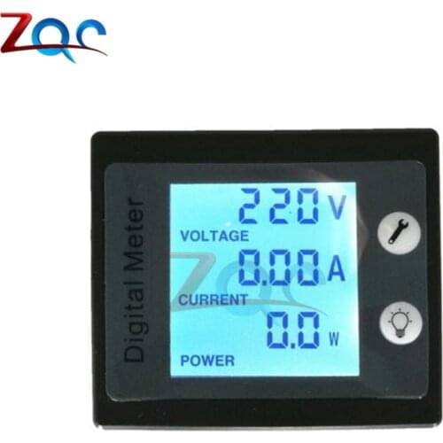 AC 80-260V 100A AC LCD Digital Ammeter Voltmeter Wattmeter Power Energy Voltage Current Meter Gauge STN LCD Backlight 110V 220V