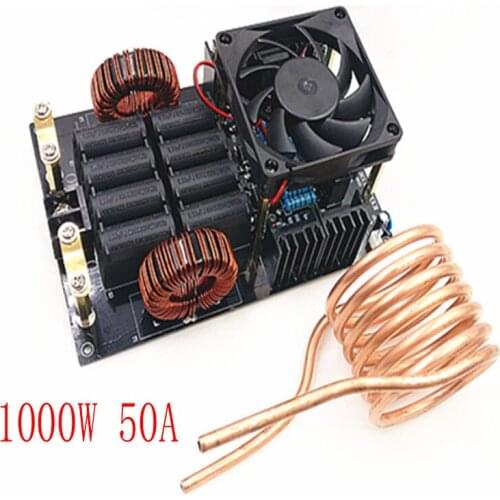 DC12-40V 1000W 50A ZVS high frequency Induction Heating Board Module Heater with coil