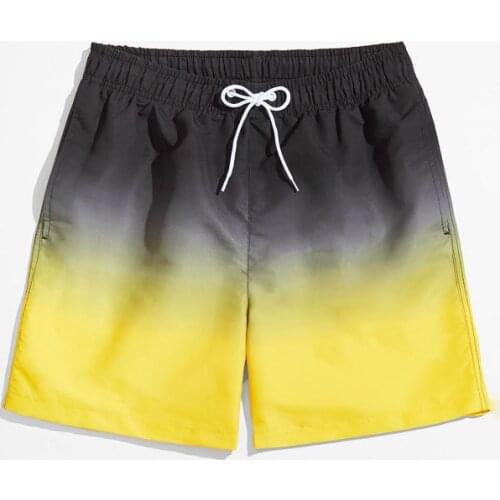 10 colors Breathable Surfing Swimmingwear New Gradient Swimming Trunks Mens Quick Drying Boxer Short Fashion Leisure Beachpants