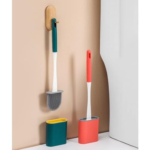 Toilet Brush No Dead Ends To Wash The Toilet Silicone Brush Hanging Type Kitchen Gadget and Accessories For Dropshipping
