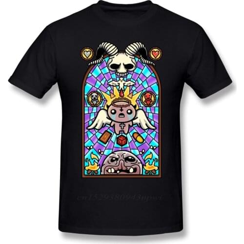 The Binding Of Isaac T Shirt The Binding T-Shirt Classic Short Sleeve Tee Shirt Printed Cotton Cute Man Tshirt