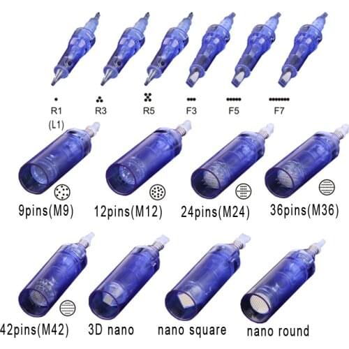 20pcs Bayonet Cartridge Needles 1/3/5/7/9/12/24/36/42/nano For Electric Dr.Pen A1 Derma Pen Microblading Needles Micro Stamp