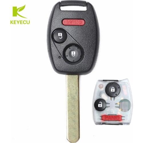 KEYECU New Keyless Entry Remote Car Key 2+1 Button Fob for 2006-2012 Honda Civic FCC: N5F-S0084A