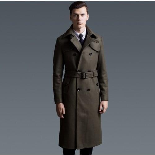 Classic Long Wool Overcoat Male Luxury Double Breasted Solid Mens Jackets And Coats Plus Size 5xl 6xl Autumn Winter Mens Trench