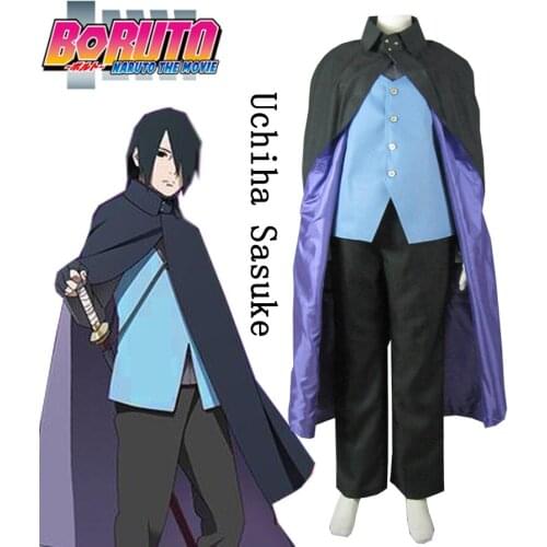 Boruto the Movie Uchiha Sasuke Konoha Suit Cosoplay Costume