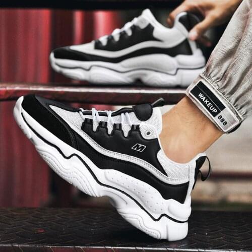 Plus Size Summer Platform Running Man Breathable Sneakers Men Sports Shoes Sport Children Black White Kids Trainers 2020 B-896