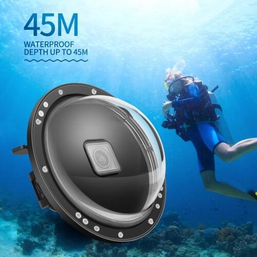30m Diving Dome Port with Handle Trigger Waterproof Case Lens Cover Housing For GoPro Hero 8 Black Underwater