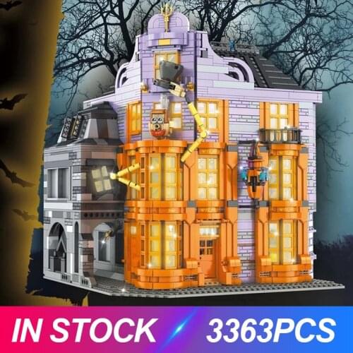 MOULD KING 16041 Streetview Building Blocks The Magic Joke Shop Model Assembly Bricks Toys New Kids Christmas Birthday Gifts