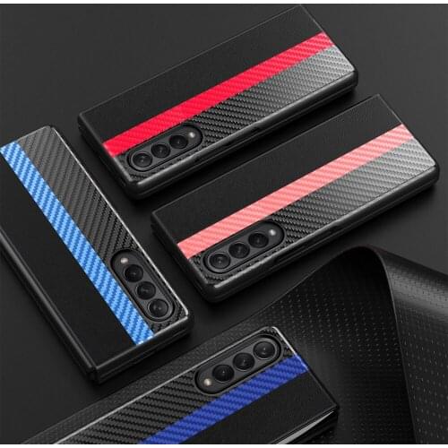New Fashion Shockproof Hard PC Bumper PU Leather Case Fundas For Samsung Galaxy Z Fold3 Zfold Fold 3 Zfold3 5G Cover Coque Shell