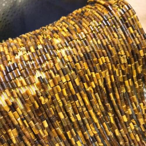 One strand tigereye pillar 2*4mm for DIY jewelry making loose beads FPPJ wholesale beads nature gemstone