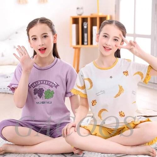 Girls Pyjamas Sets Big Boys Pajamas Kids Pyjamas Summer Sleeping Clothes for 6 8 10 16 Years Teenager Pajamas Baby Pjs Nightwear