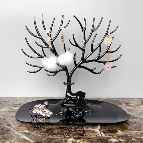 Jewelry Holder Deer Shape Convenient Plastic Creative Hook Jewelry Organizer for Necklaces rangement
