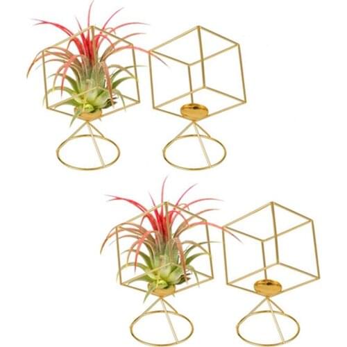 Air Plant Holder 4 Pack Tillandsia Air Plants Stand Hanging Containers Display Racks for Home Decoration Gift