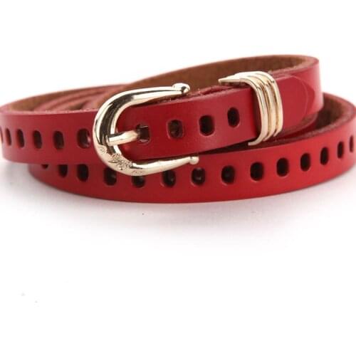 Genuine Leather Belts Women Fashion Jeans Classic Retro Simple Round Buckle Female Pin New Denim Dress Sword Goth Luxury Brang