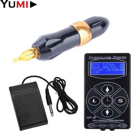 Rocket Motor Rotary Tattoo Pen Gun Machine Equipment With Power Supply Foot Switch Pedal Tattoo Art Full Sets Kit Accessories