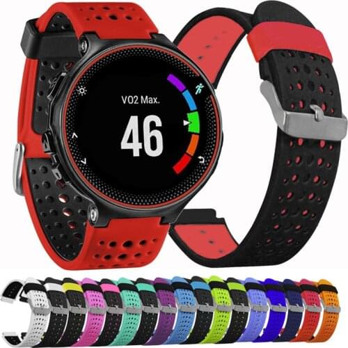 Silicone Steel Buckle Straps Accessories Suitable Bracelet 22MM*15mm Strap For Garmin Forerunner 735xt 220 230 235 620 630