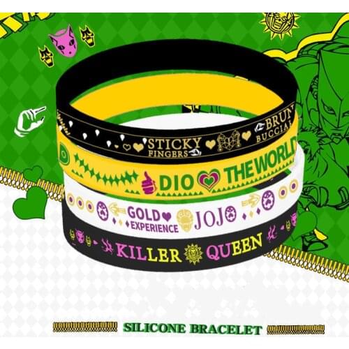 Anime JoJo Bizarre Adventure Cosplay Cartoon silicone jewelry bracelet gift