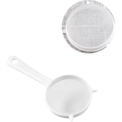 1PC Strainer Rustless Hanging Filter Plastic Reusable Screen Mesh Flour Sieve for Kitchen
