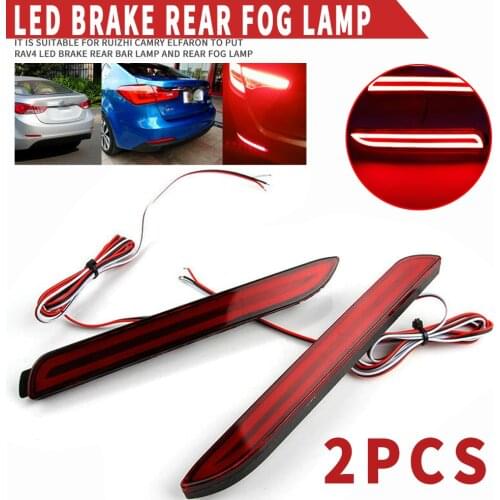 Mayitr 2pcs Car Red LED Rear Bumper Light Reflector Brake Stop Lamp Fit For Toyota Camry Reiz For Lexus GX470 RX300 Parts