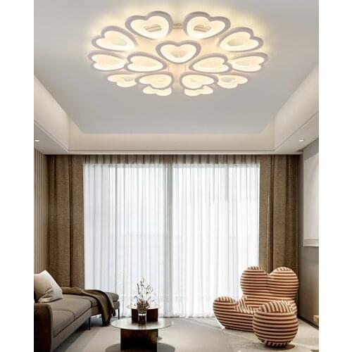 Led Ceiling Lamp White Living Room Atmospheric Home Simple Girl Bedroom Modern Hall Warm Loving Creative Restaurant New Study