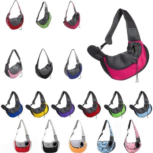 Pet Puppy Carrier Outdoor Travel Pet Puppy Carrier Handbag Pouch Mesh Oxford Single Shoulder Bag Sling Mesh Comfort Travel Bag