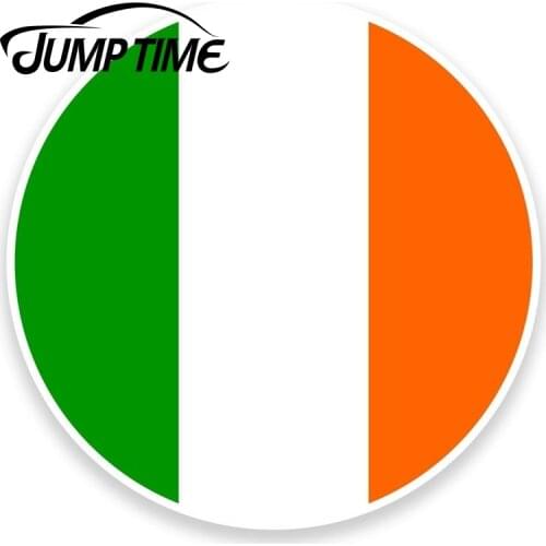 Jump Time Ireland Flag Vinyl Sticker Decal Laptop Car Bike Luggage TravelDecal Car Window Bumper Car Accessories