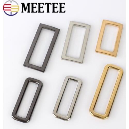 Meetee 10pcs 20-40mm Metal Luggage Accessories O D Ring Bag Connect Buckle DIY Backpack Leather Craft Strap Hang Decor Material