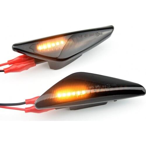 2PCS Smoke Dynamic Flowing LED Side Marker Signal Light For BMW X5 E70 X6 E71 E72 X3 F25 Sequential Blinker Lamp