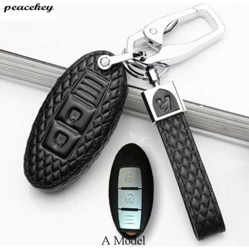 Genuine Leather Car Key Case bag For Nissan note micra X-Trail teana juke murano leaf altima micra k12 x-trail t31 teana j32 Key