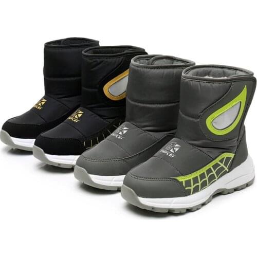 Childrens Winter Snow Boots for Kids Girls Casual Cotton-Padded Warm Shoes Boys Anti-Slip Waterproof Shoes SYE004