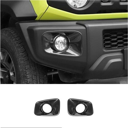 For SUZUKI Jimny JB64 JB74 2019-2021 Front Fog Light Cover Frame Garnish Car Styling Accessories