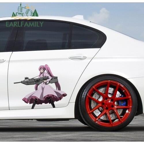 EARLFAMILY 43cm x 35.7cm for Akame Ga KILL Mine DIY Vinyl Car Stickers Personality Decoration Scratchproof Sunscreen Anime Decal