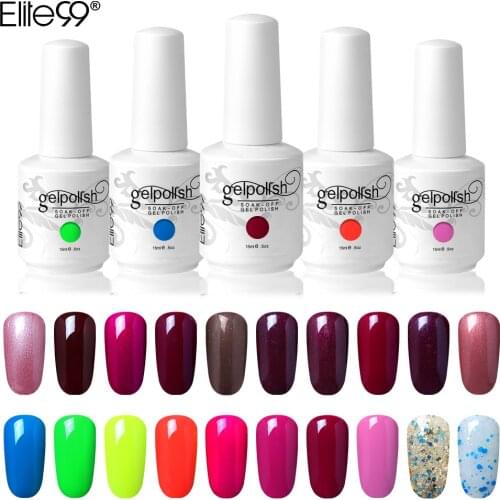 Elite99 15ml Gel Nail Polish Pure Color Gel Varnish Paint Semi Permanent Nails Art Gel Nail Polish For Manicure UV Nail Gellak