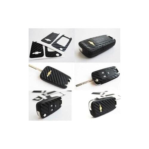 FUNDUOO Carbon Fiber Smart Remote Key Chain Protective Cover Sticker For Chevrolet Cruze Malibu Free Drop Shipping A00076
