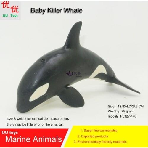 Hot toys Baby Killer whale Simulation model Marine Animals Sea Animal kids gift educational props (Orcinus orca ) Action Figures