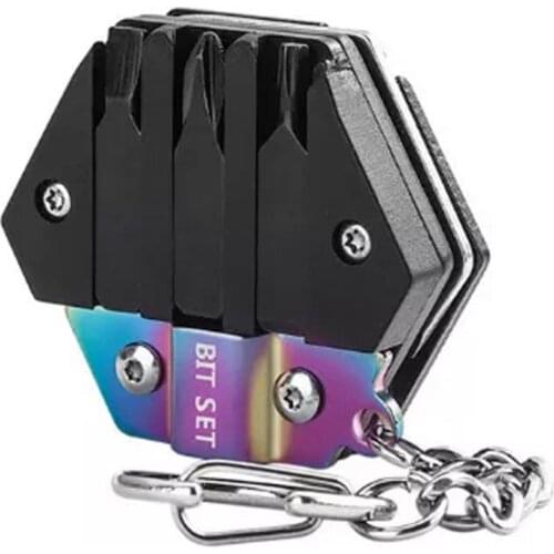 Outdoor EDC Tool Multifunctional Coin-Shape Folding Pocket Cutter Survival Camping Keychain Carry Hanging Hole Key Chain