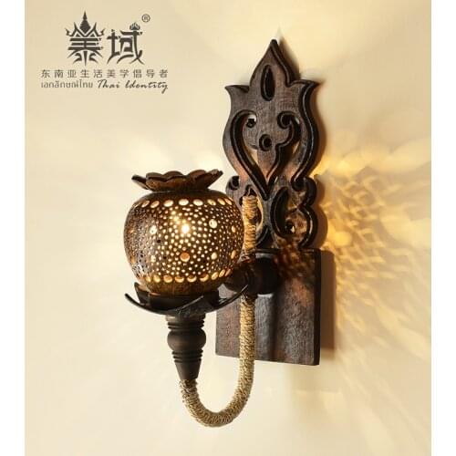 Lamp is acted the role of southeast Asia style corridor wall lamp sitting room lamps and lanterns of Thai handicrafts